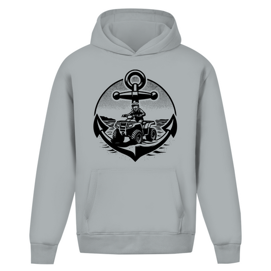 Sweat à capuche oversize sans cordon de serrage Quad Anchor