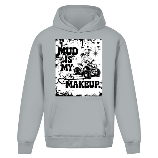 Sweat à capuche oversize sans cordon Quad Mud est mon maquillage