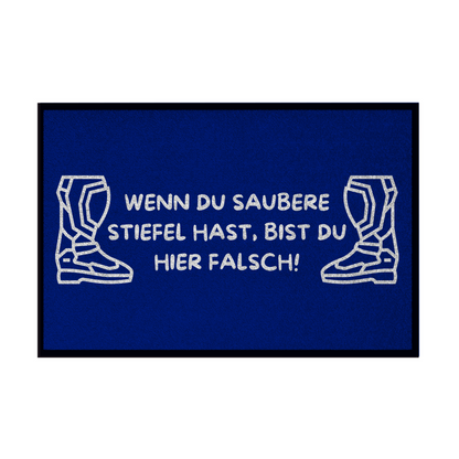 Fußmatte mit Gummirand Quad Wenn du saubere Stiefel hast