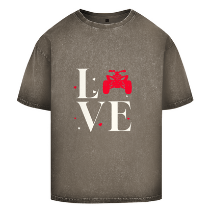 Oversize Washed T-Shirt Quad Love