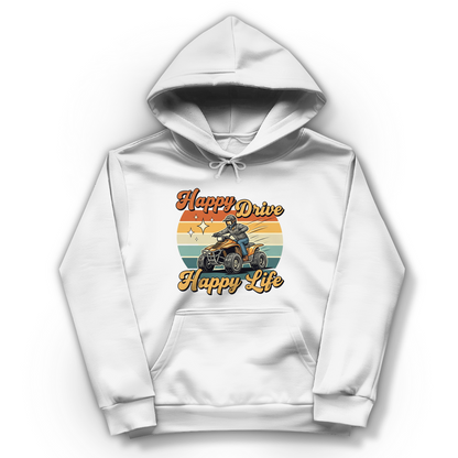 Damen Hoodie Quad Happy Drive,Happy Life