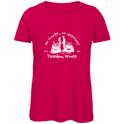 T-shirt bio premium pour femme Quad No Limits, No Worries