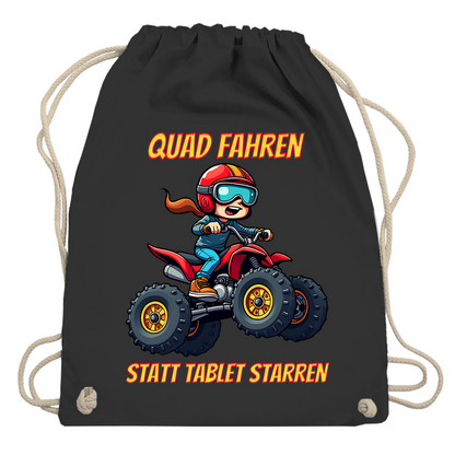 Turnbeutel Quad fahren statt Tablet starren