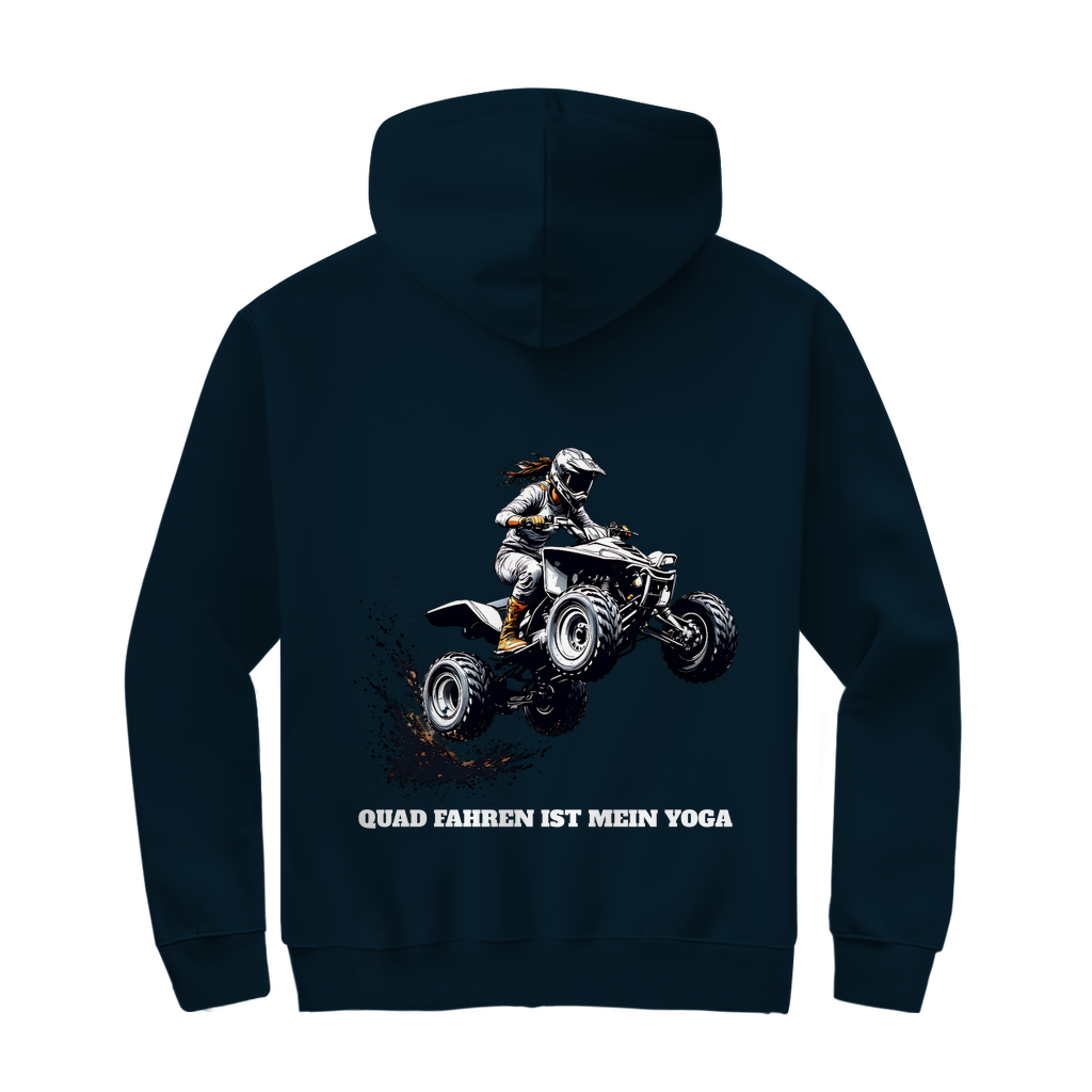 Unisex Zipper Hoodie Quad fahren ist mein Yoga