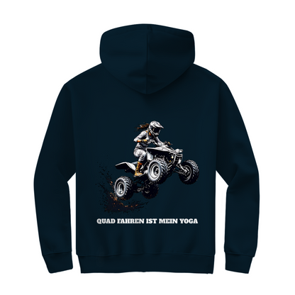 Unisex Zipper Hoodie Quad fahren ist mein Yoga
