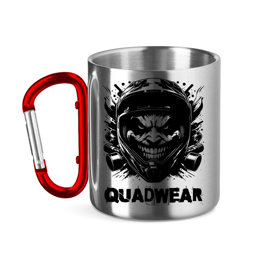 Edelstahltasse mit Karabinergriff Quadwear