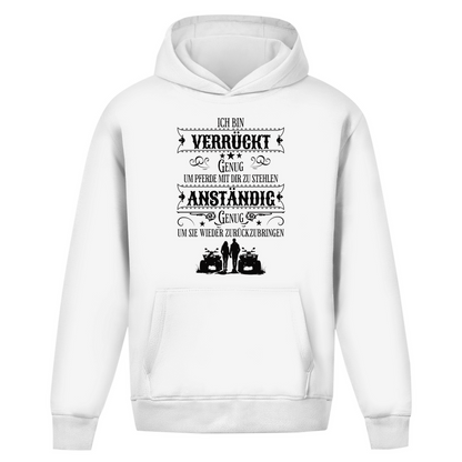 Oversize Hoodie Ohne Kordel Verrückt genug