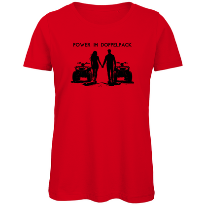 T-shirt bio premium pour femme Quad Power en pack de deux