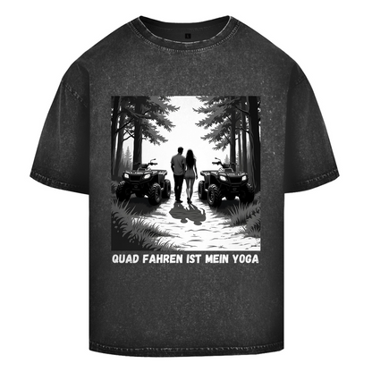 Oversize Washed T-Shirt Quad fahren ist mein Yoga