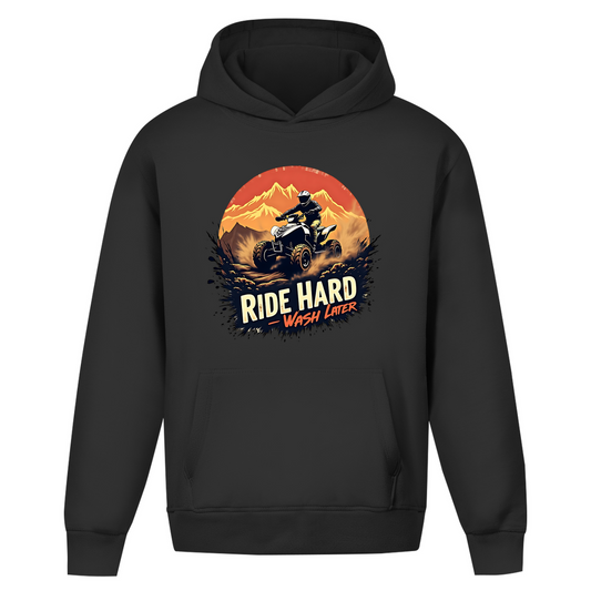 Oversize Hoodie Ohne Kordel Quad Ride Hard