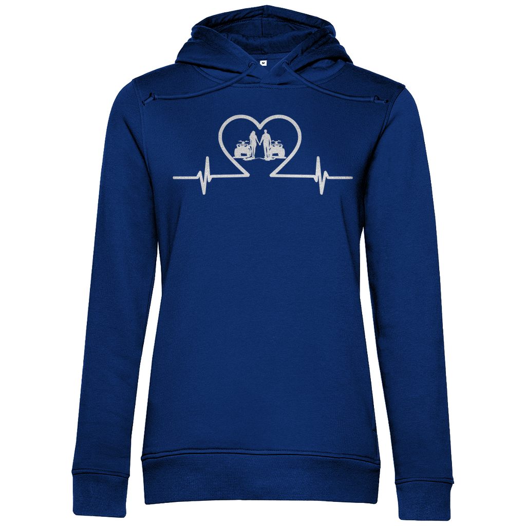 Damen Premium Bio Hoodie Quad Herzline