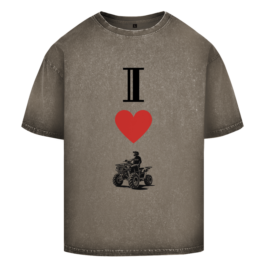 Oversize Washed T-Shirt I Love Quad