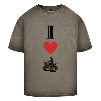 Oversize Washed T-Shirt I Love Quad