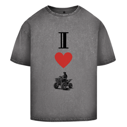 Oversize Washed T-Shirt I Love Quad
