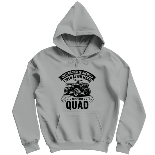 Herren Hoodie Unterschätze niemals einen alten Mann auf einem Quad