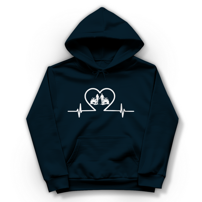 Damen Hoodie Quad Herzline