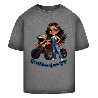 Oversize Washed T-Shirt Quad fahren ist mein Yoga