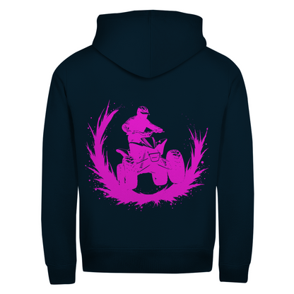 Unisex Zipper Hoodie Quad