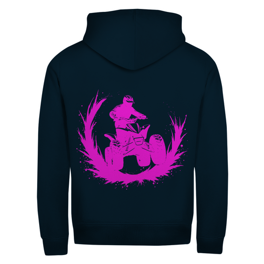 Sweat à capuche zippé unisexe Quad