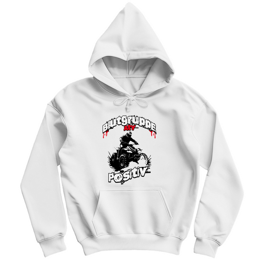 Sweat à capuche pour homme Quad Groupe sanguin ATV Positif