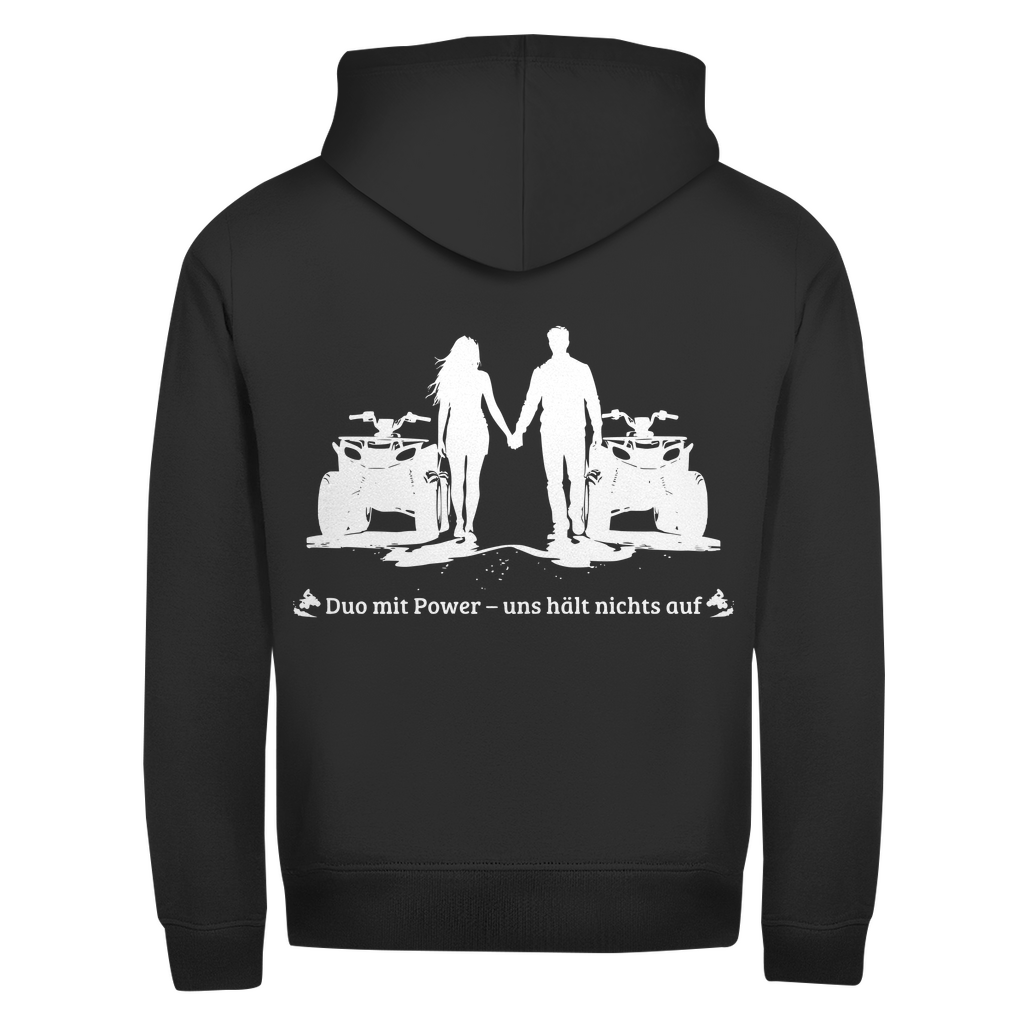 Unisex Zipper Hoodie Quad Duo mit Power