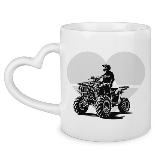 Tasse mit Herzhenkel Quad Herzline