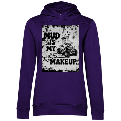 Sweat à capuche bio premium pour femme Quad Mud is my Makeup