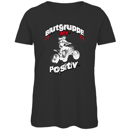 T-shirt bio premium pour femme, groupe sanguin Quad positif ATV