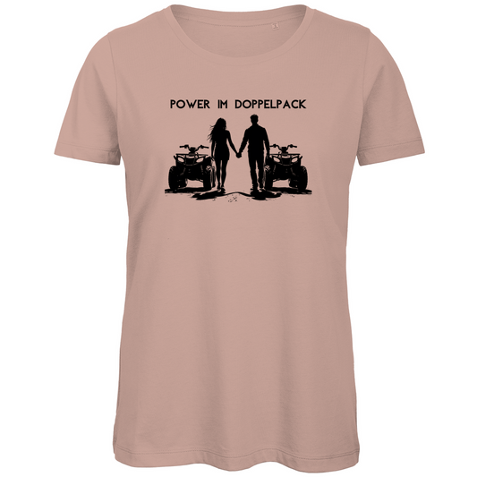 T-shirt bio premium pour femme Quad Power en pack de deux