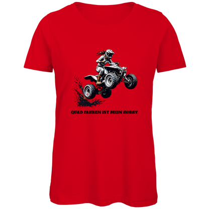 Damen Premium Bio T-Shirt Quad fahren ist mein Hobby