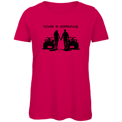 T-shirt bio premium pour femme Quad Power en pack de deux