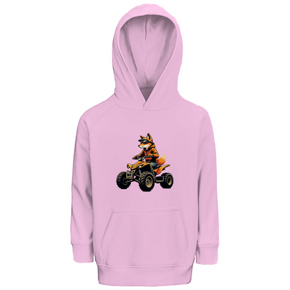 Sweat à capuche bio premium pour enfants Quad Fox