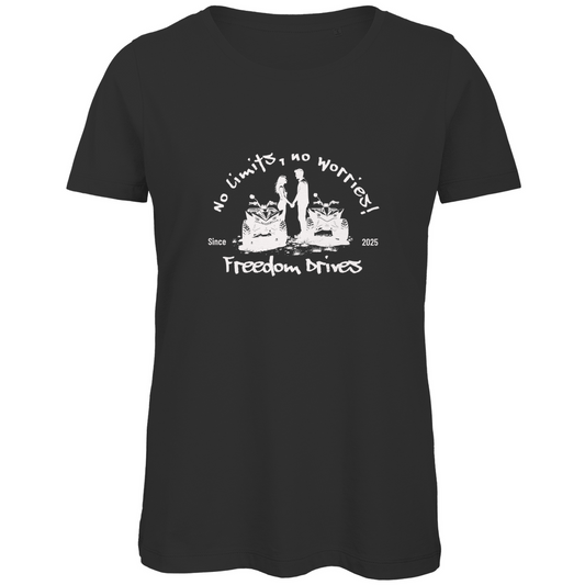 T-shirt bio premium pour femme Quad No Limits, No Worries