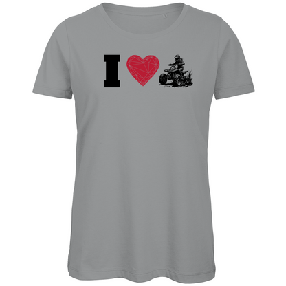Damen Premium Bio T-Shirt I Love Quad