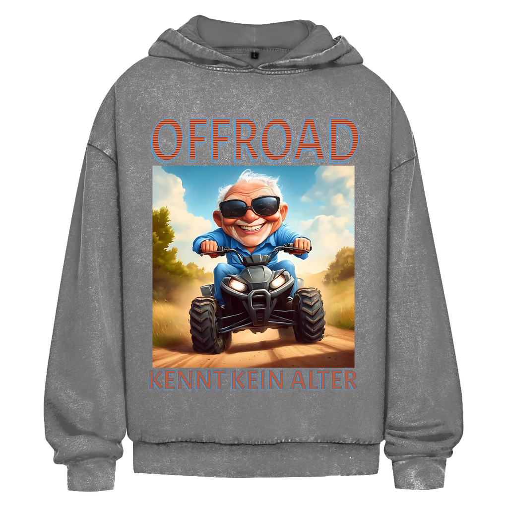 Oversize Washed Hoodie Quad Offroad kennt kein Alter