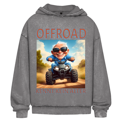 Oversize Washed Hoodie Quad Offroad kennt kein Alter