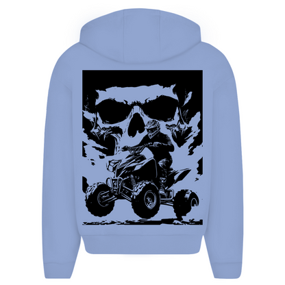 Oversize Zipper Hoodie Quad Skull