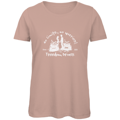 T-shirt bio premium pour femme Quad No Limits, No Worries
