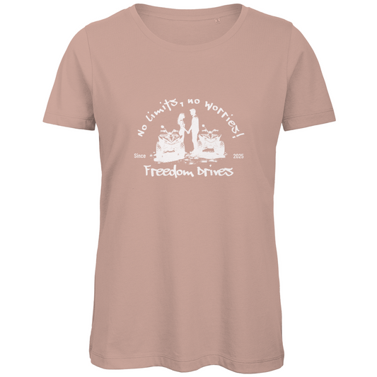 T-shirt bio premium pour femme Quad No Limits, No Worries