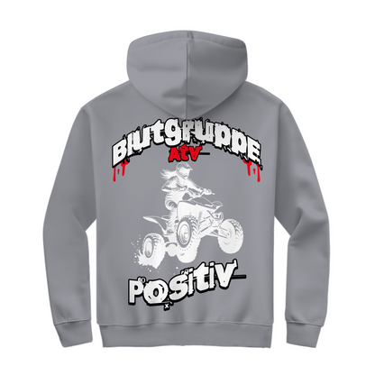 Unisex Zipper Hoodie Quad Blutgruppe ATV Positiv