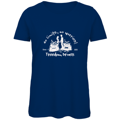 T-shirt bio premium pour femme Quad No Limits, No Worries