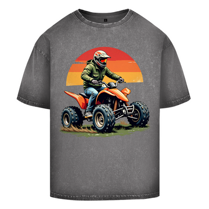 Oversize Washed T-Shirt Quad Retro