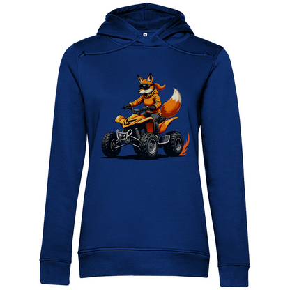 Damen Premium Bio Hoodie Quad FuchsLady