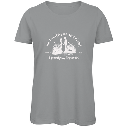 T-shirt bio premium pour femme Quad No Limits, No Worries