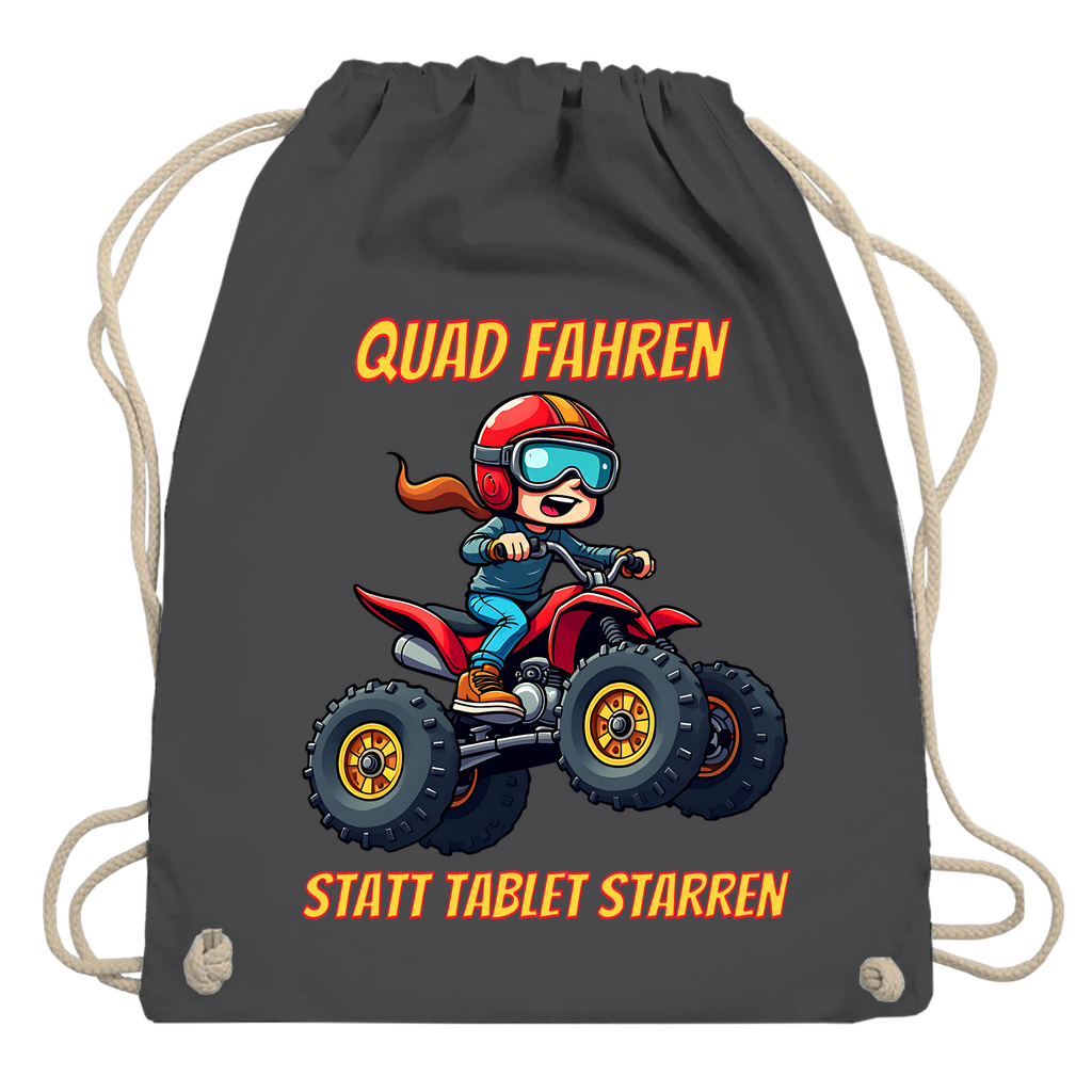 Turnbeutel Quad fahren statt Tablet starren