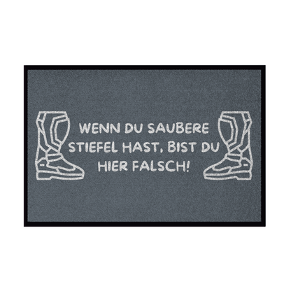 Fußmatte mit Gummirand Quad Wenn du saubere Stiefel hast