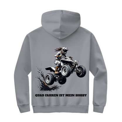 Sweat à capuche unisexe à fermeture éclair Le quad est mon passe-temps