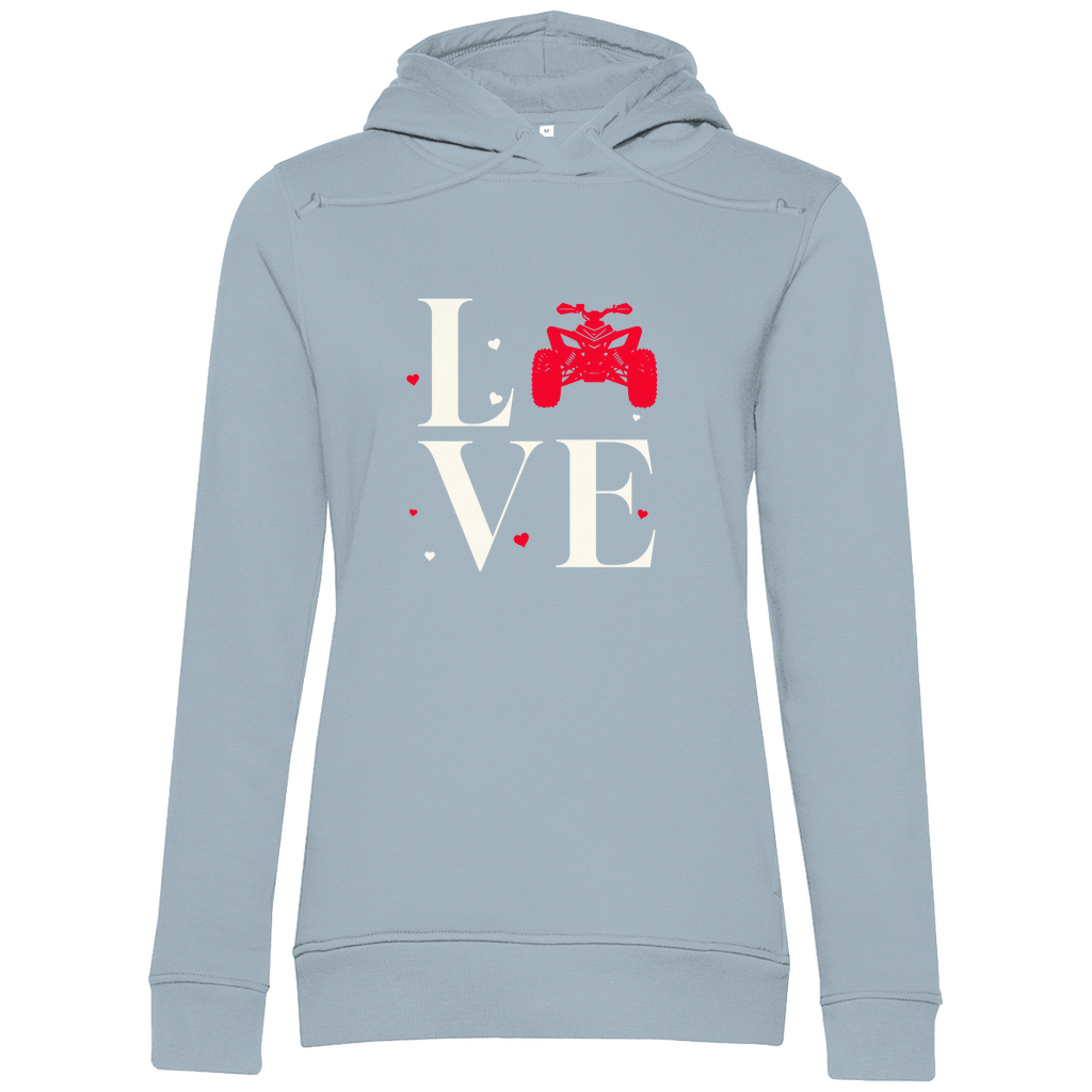Sweat à capuche bio premium pour femme Quad Love