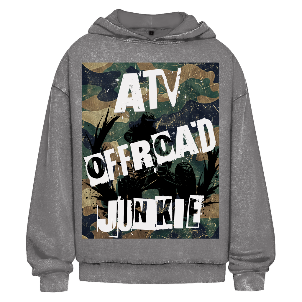 Oversize Washed Hoodie Atv Offroad Junkie