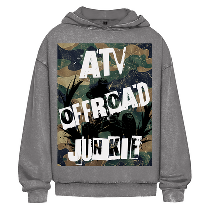 Oversize Washed Hoodie Atv Offroad Junkie